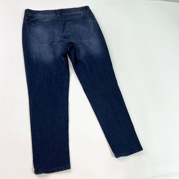 Democracy  AB Technology Straight Leg Jeans Womens 12 Blue  Stretch Cotton Blend - Picture 7 of 9